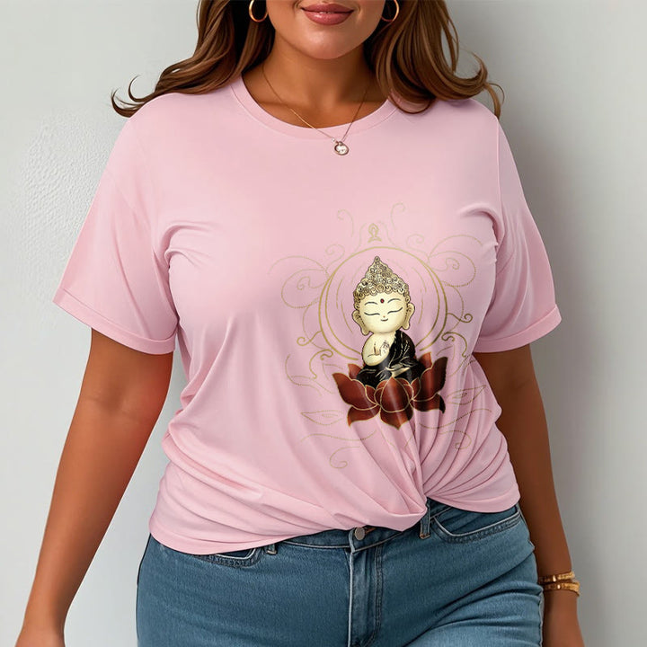 Camiseta con estampado de Buddha Stones de Buda de loto - image 14