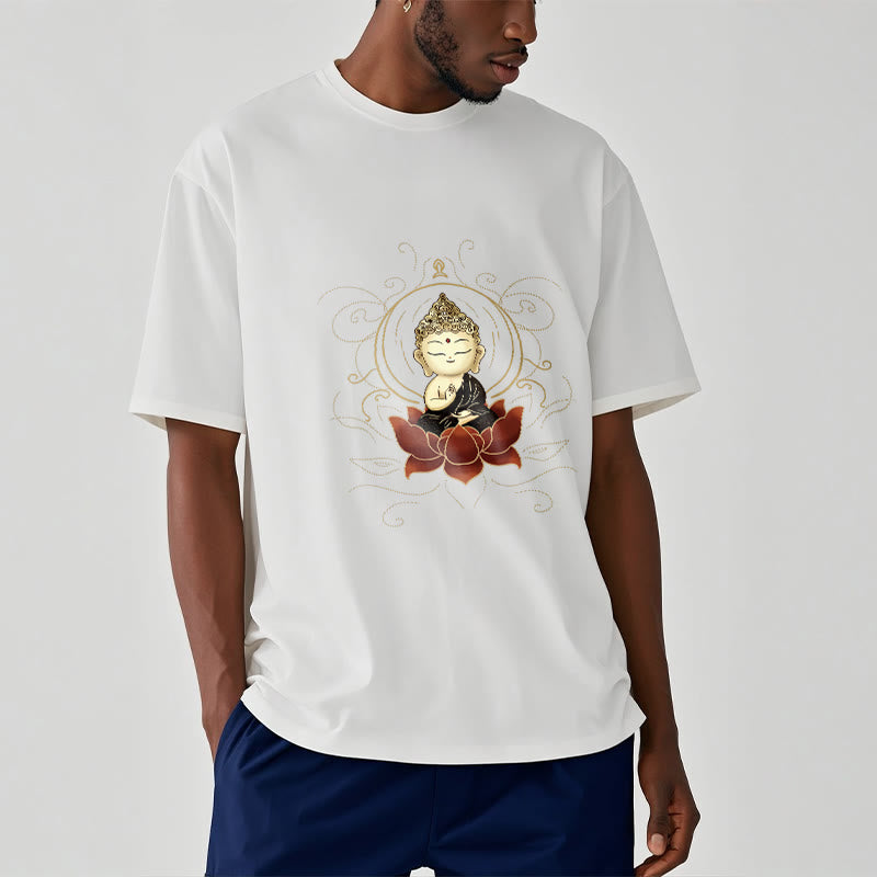 Camiseta con estampado de Buddha Stones de Buda de loto - image 9