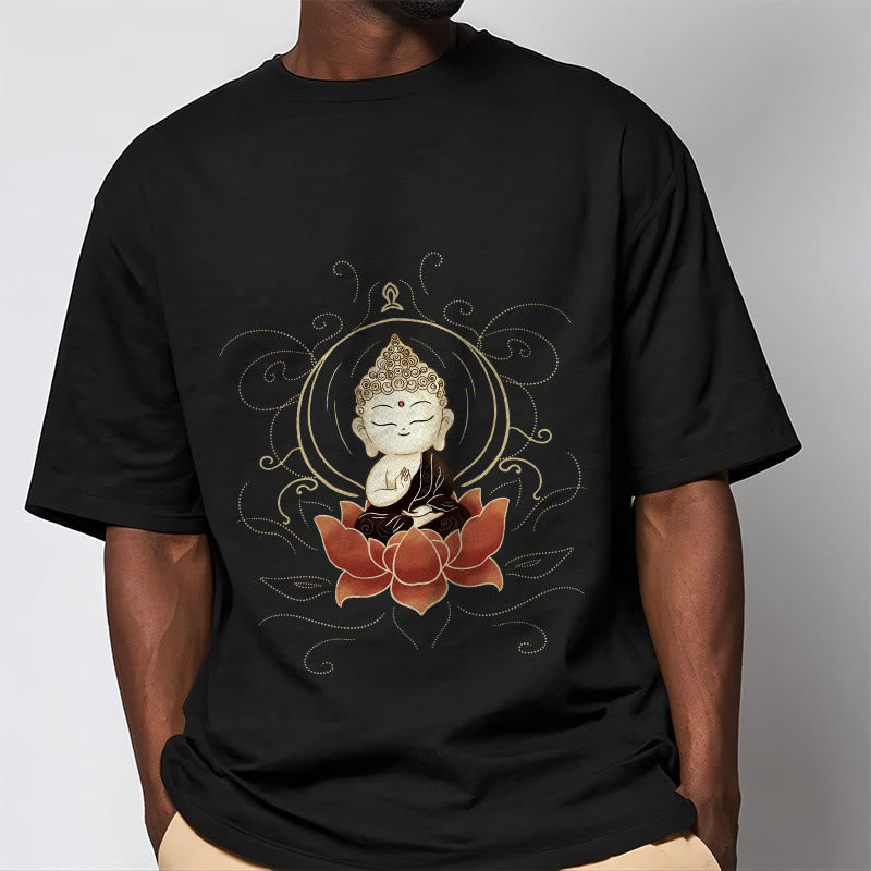 Camiseta con estampado de Buddha Stones de Buda de loto - image 5