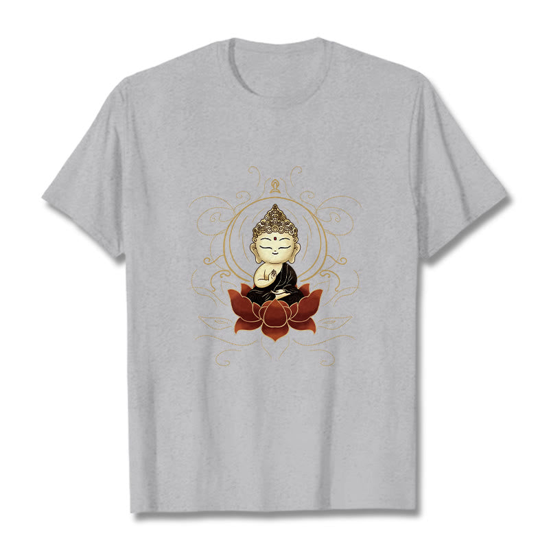 Camiseta con estampado de Buddha Stones de Buda de loto - Gris claro - 2XL - image 20