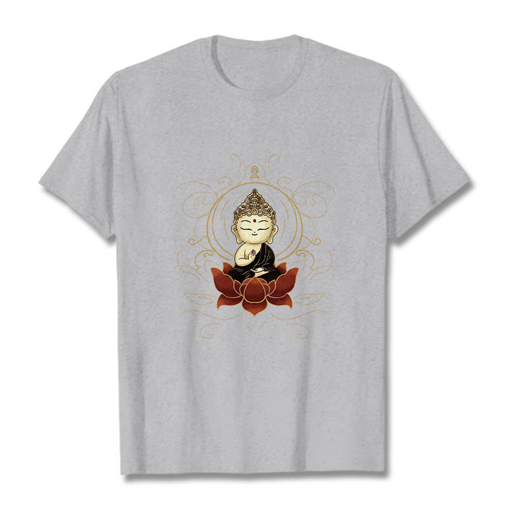 Camiseta con estampado de Buddha Stones de Buda de loto - Gris claro - 2XL - image 20