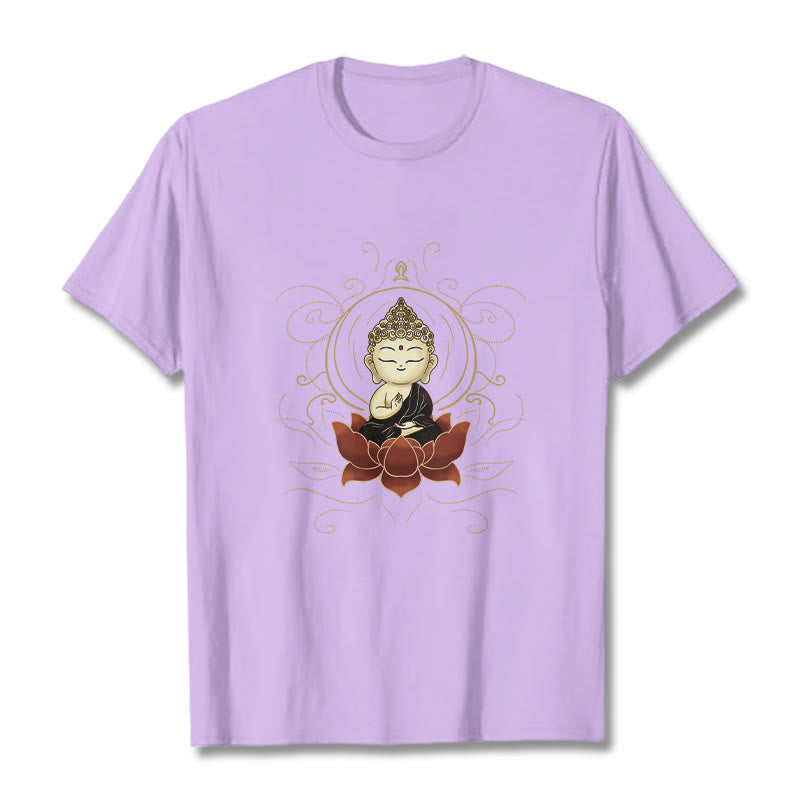 Camiseta con estampado de Buddha Stones de Buda de loto - Ciruela - 2XL - image 17