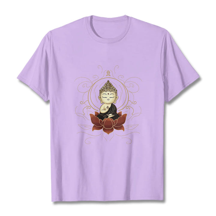 Camiseta con estampado de Buddha Stones de Buda de loto - Ciruela - 2XL - image 17