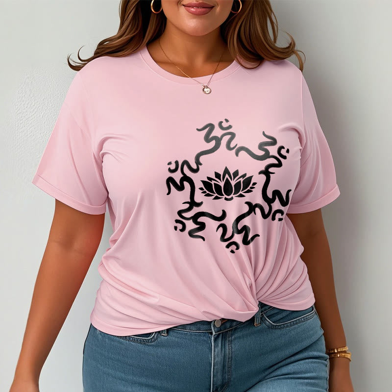 Camiseta con estampado de flor de loto y símbolo OM de Buddha Stones - image 15