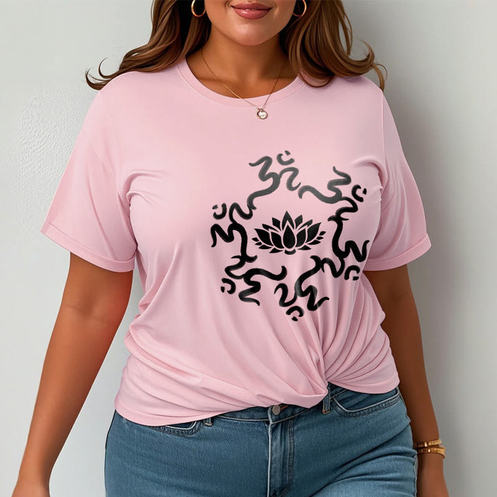 Camiseta con estampado de flor de loto y símbolo OM de Buddha Stones - image 15