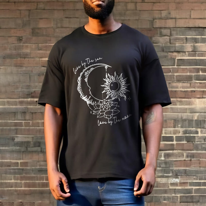 Camiseta con estampado de flor de loto, sol, luna y Buddha Stones - image 6