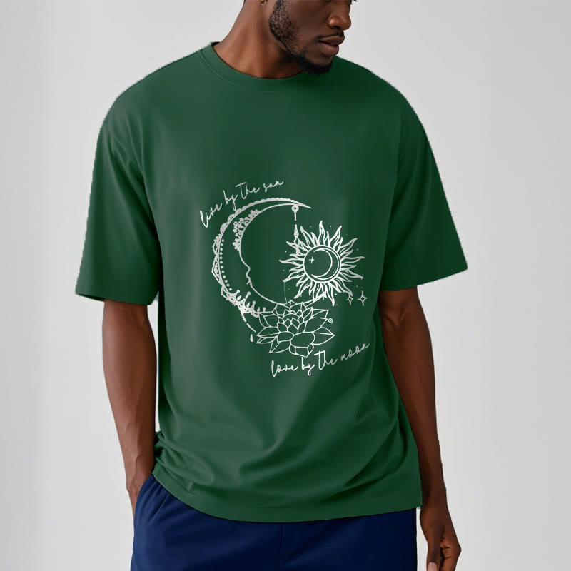 Camiseta con estampado de flor de loto, sol, luna y Buddha Stones - image 2