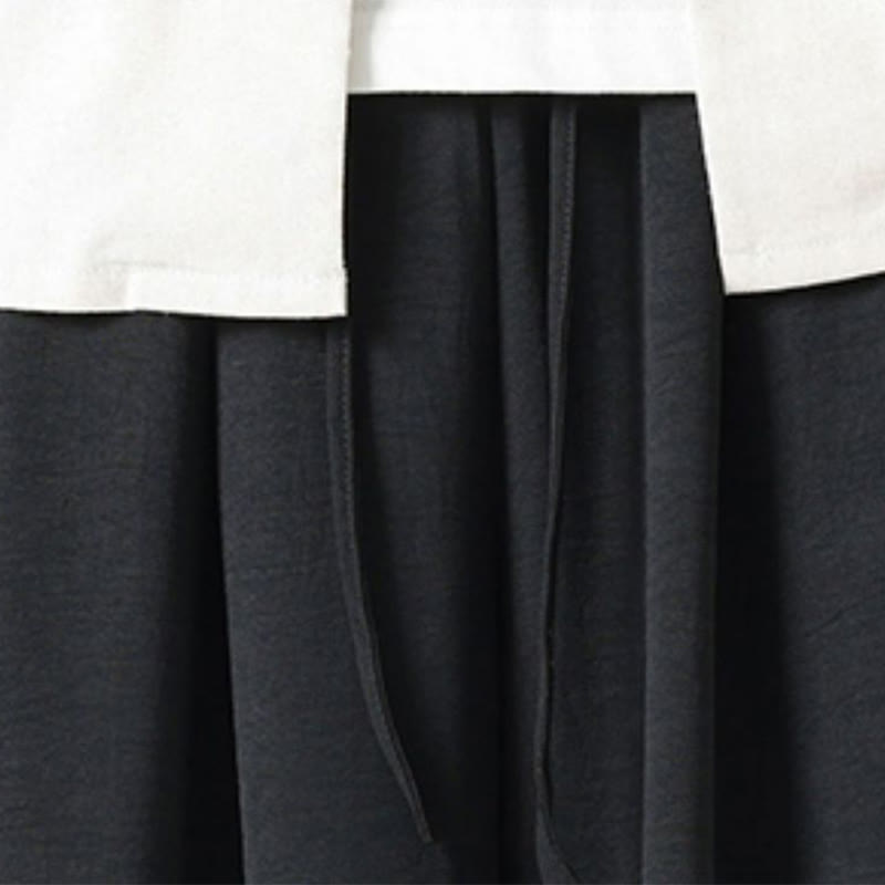 Pantalones de licra con diseño holgado de Buddha Stones , informales, con cordón en la cintura, para hombre, de longitud 7-8, con bolsillos - image 8