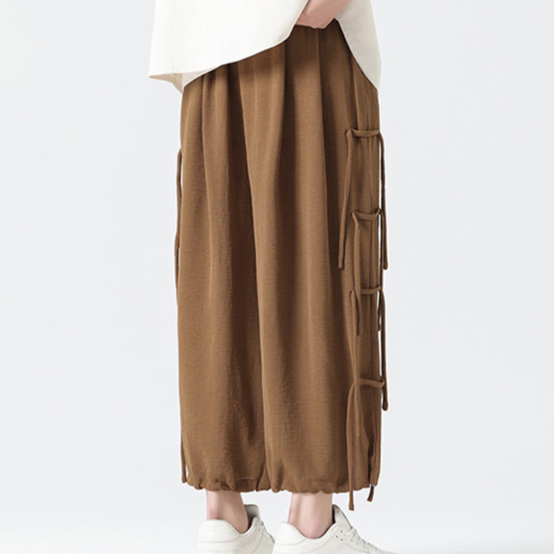 Pantalones de licra con diseño holgado de Buddha Stones , informales, con cordón en la cintura, para hombre, de longitud 7-8, con bolsillos - image 36