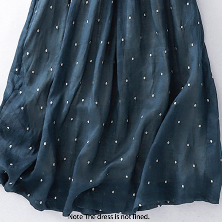 Vestido midi de Buddha Stones en la espalda y media manga con bolsillos - image 5