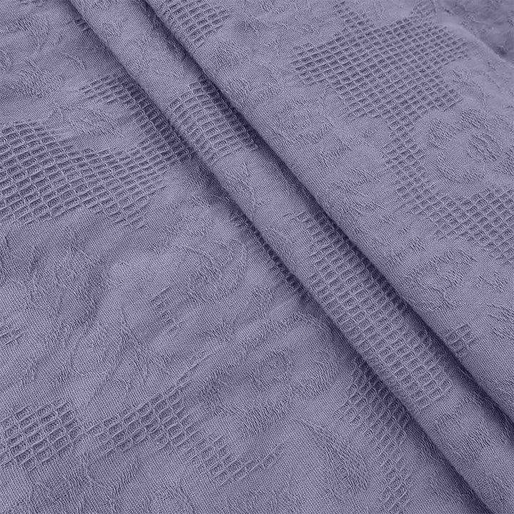 Vestido midi de lino y algodón con diseño plisado de jacquard y cordón de verano con Buddha Stones y bolsillos - image 11