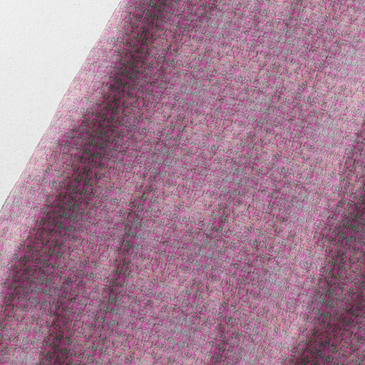 Vestido midi de lino y algodón de manga corta con estampado floral y bolsillos de Buddha Stones Commute - image 7