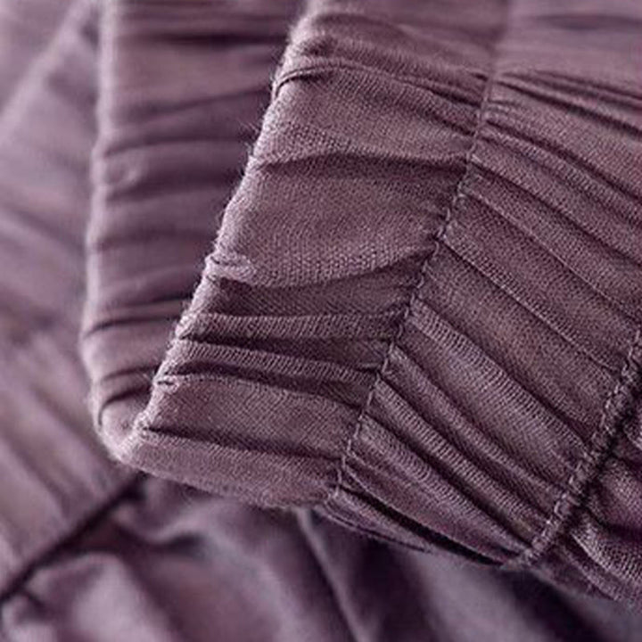 Pantalones anchos de algodón para mujer, con diseño de bordado lateral de Buddha Stones, de largo 7-8 y bolsillos - image 2