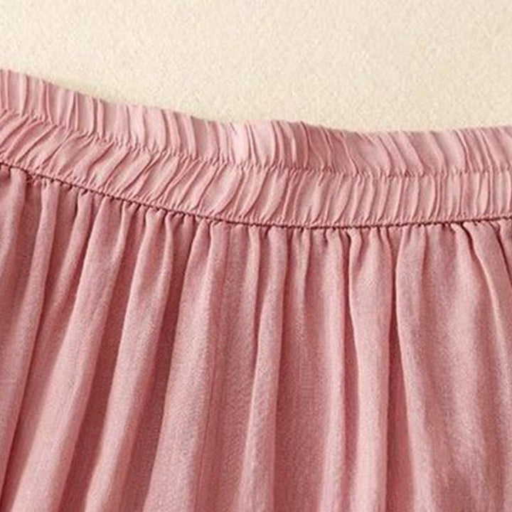 Pantalones anchos de algodón para mujer, con diseño de bordado lateral de Buddha Stones, de largo 7-8 y bolsillos - image 17