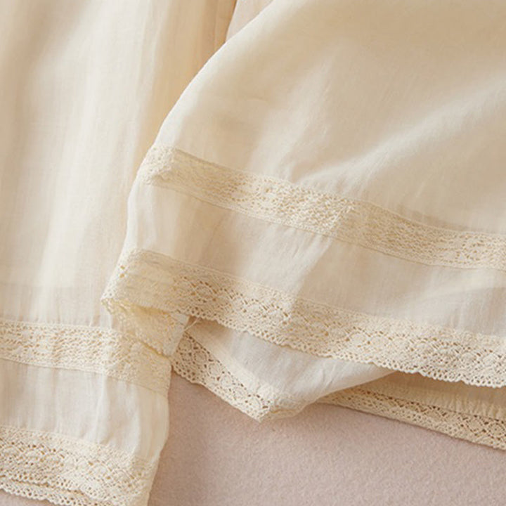 Pantalones anchos de algodón con diseño informal de Buddha Stones para mujer, tallas 7-8, con bolsillos - image 6