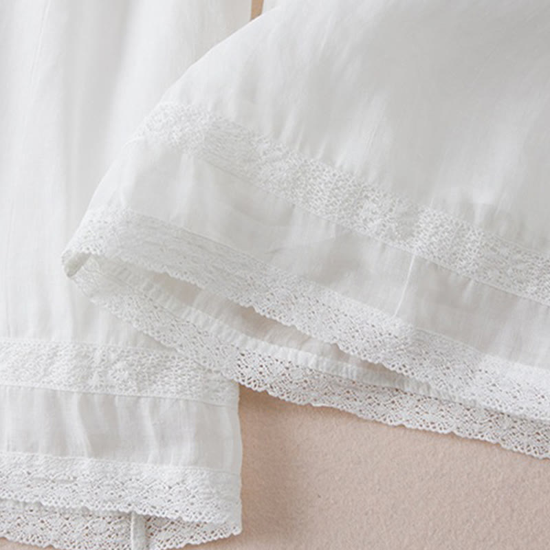 Pantalones anchos de algodón con diseño informal de Buddha Stones para mujer, tallas 7-8, con bolsillos - image 14