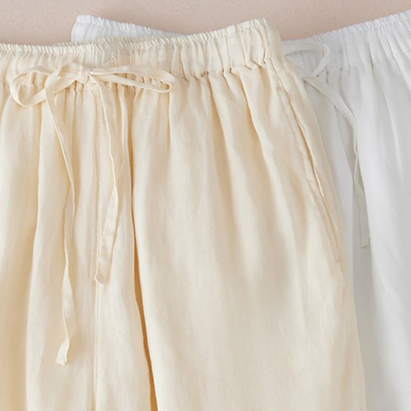 Pantalones anchos de algodón con diseño informal de Buddha Stones para mujer, tallas 7-8, con bolsillos - image 16