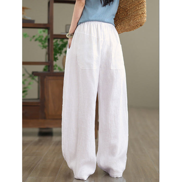 Pantalones anchos de algodón liso para mujer con bolsillos, estampado Buddha Stones. - image 21