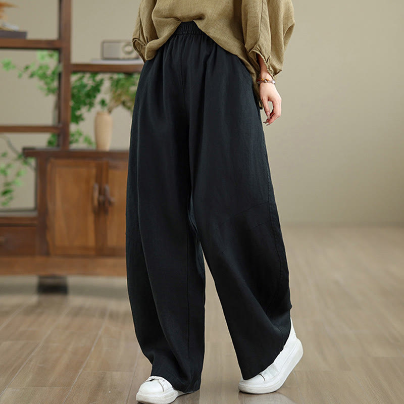 Pantalones anchos de algodón liso para mujer con bolsillos, estampado Buddha Stones. - image 27