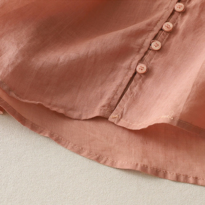 Camisa de mujer con botones y bordado de Buddha Stones - image 25