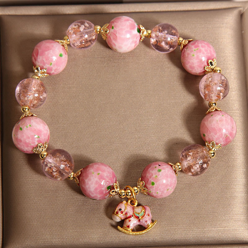 Pulsera Liuli con Buddha Stones y balancín del Año del Caballo - image 3