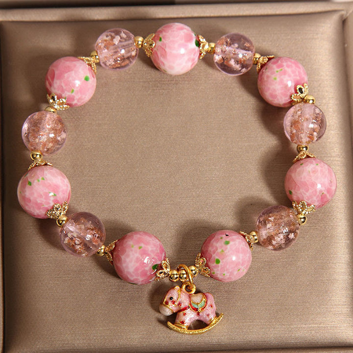 Pulsera Liuli con Buddha Stones y balancín del Año del Caballo - image 3