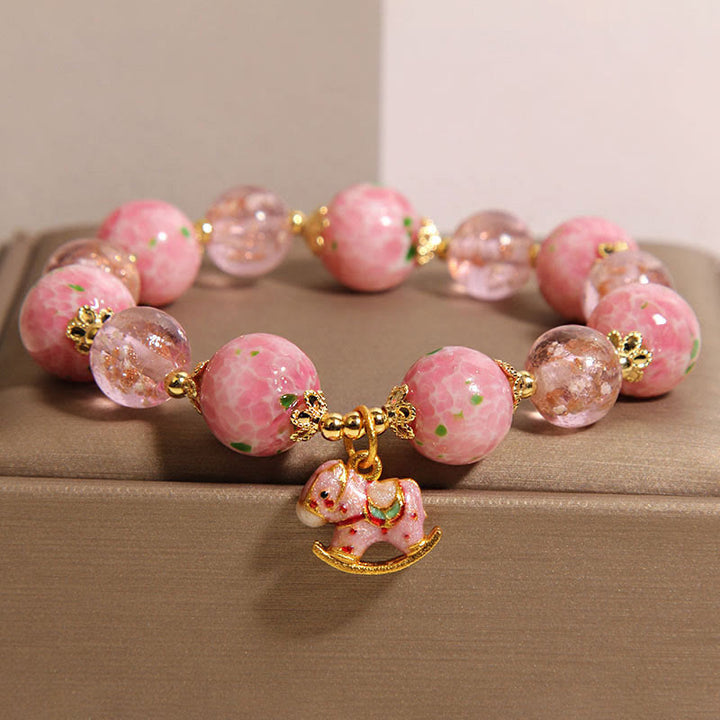 Pulsera Liuli con Buddha Stones y balancín del Año del Caballo - image 2