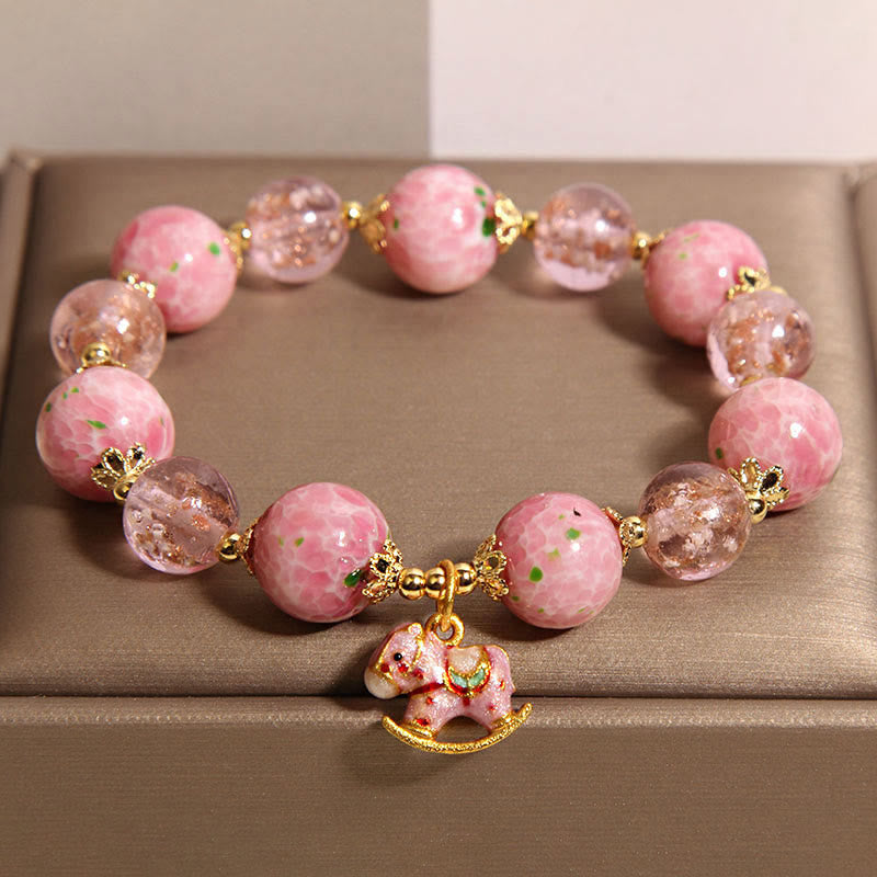 Pulsera Liuli con Buddha Stones y balancín del Año del Caballo - Liuli (circunferencia de la muñeca: 18 cm) - image 0