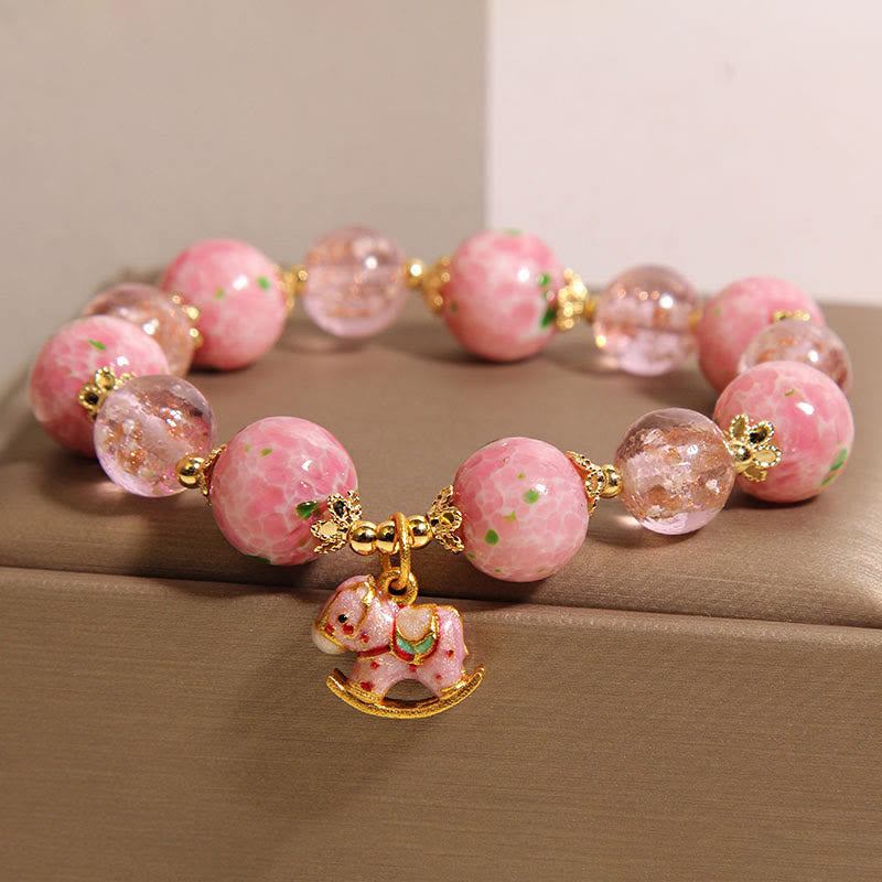 Pulsera Liuli de caballo balancín con Buddha Stones - image 2
