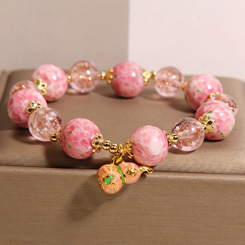 Pulsera Liuli de calabaza y Buddha Stones - Liuli (circunferencia de la muñeca: 18 cm) - image 1