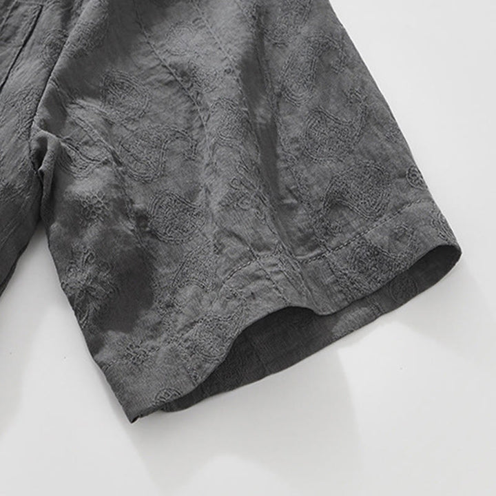 Camisa de manga corta con botones lisos y bolsillos para hombre Buddha Stones Commute - image 7