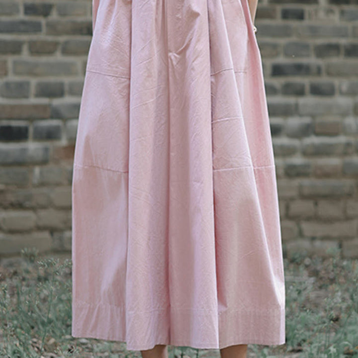 Pantalones capri casuales de algodón liso con cintura alta y pernera ancha para mujer con bolsillos de Buddha Stones - image 16