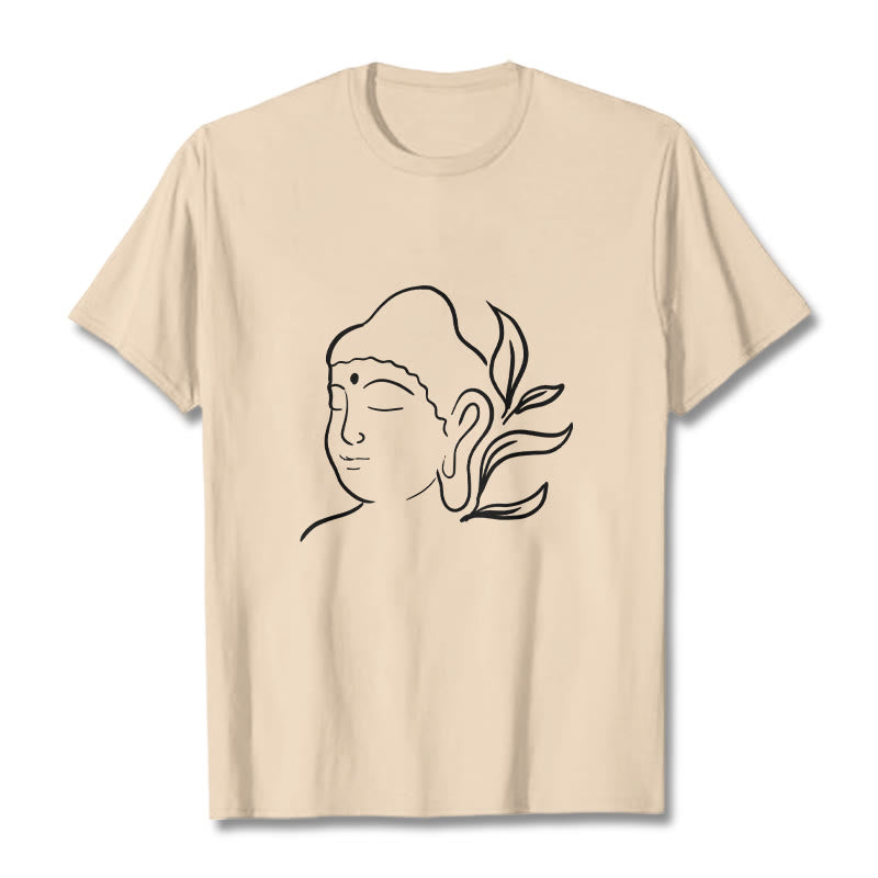 Camiseta informal con estampado de cara de Buddha Stones de Buda - Sopa de mariscos - 2XL - image 9