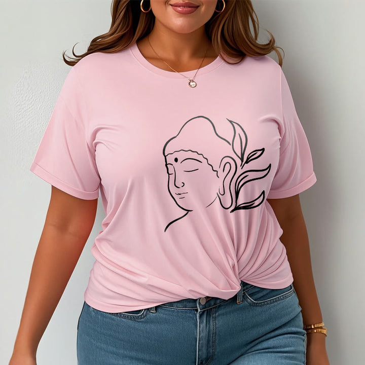 Camiseta informal con estampado de cara de Buddha Stones de Buda - image 14