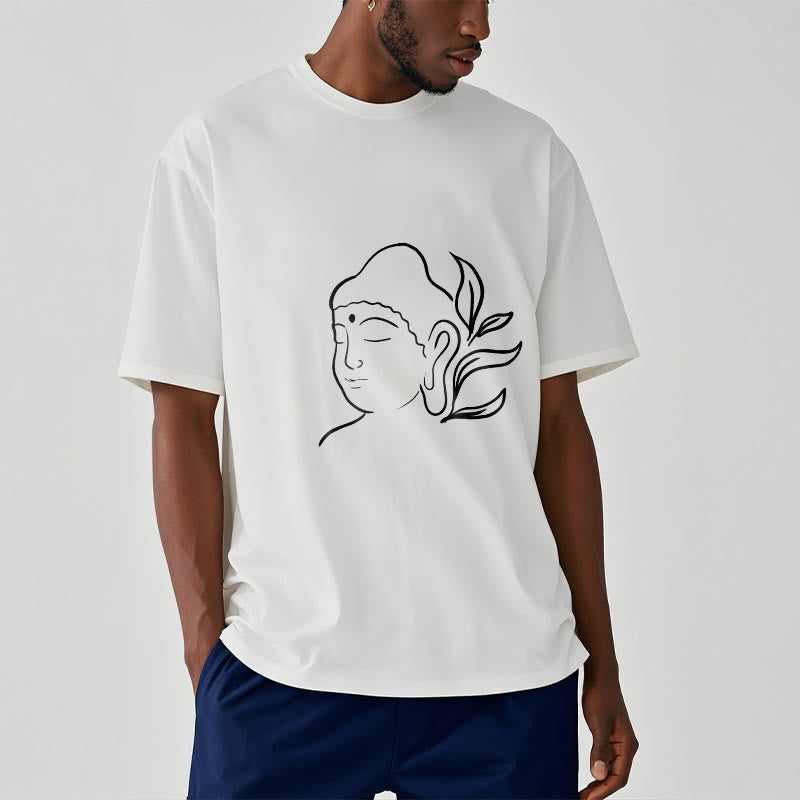 Camiseta informal con estampado de cara de Buddha Stones de Buda - image 7
