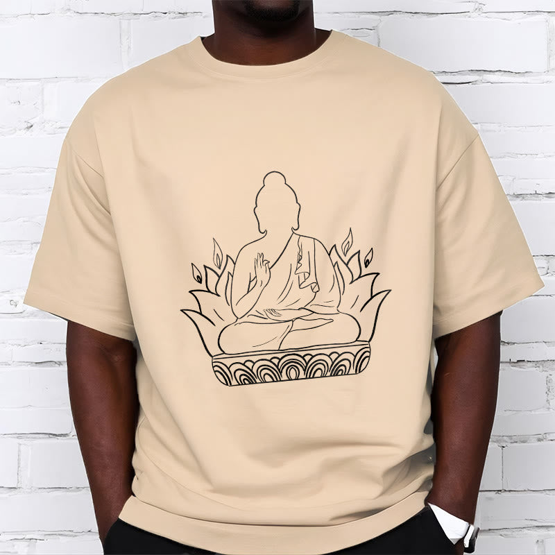 Camiseta informal con estampado de Buddha Stones de Buda para meditación - image 2
