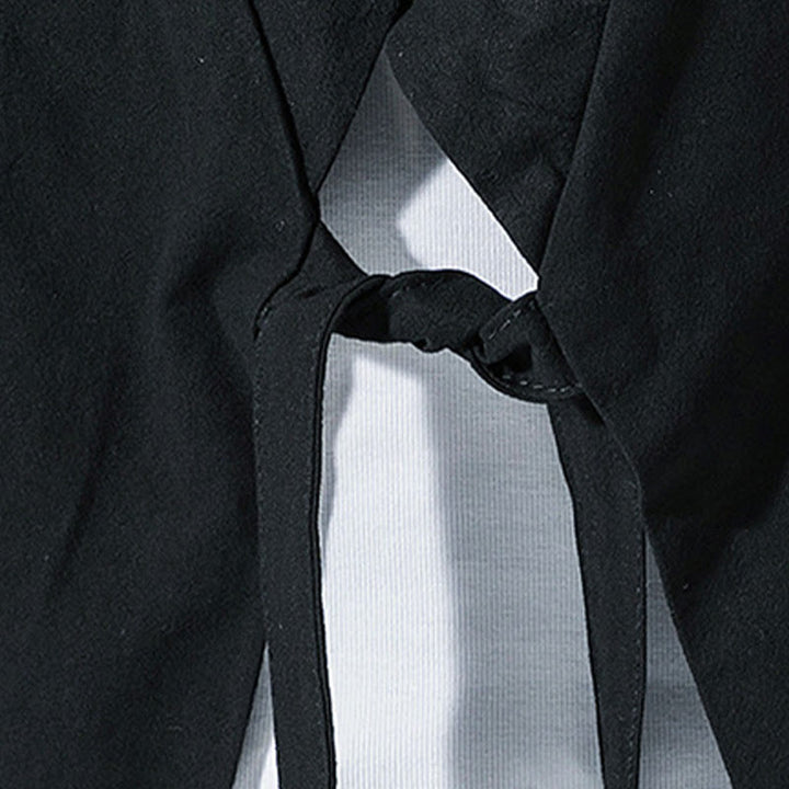 Traje Tang con Buddha Stones, chaqueta abierta frontal, kimono de algodón y lino para hombre con mangas tres cuartos - image 14