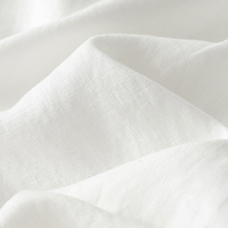 Pantalones casuales retro de algodón con pernera ancha y bolsillos con cremallera de Buddha Stones para mujer - image 13