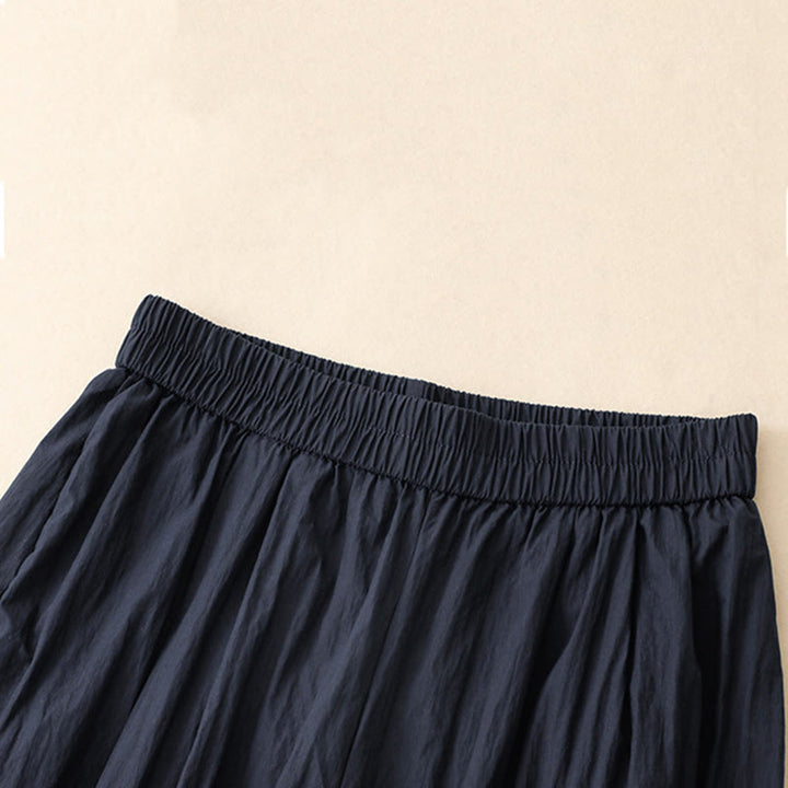 Pantalones de Buddha Stones para mujer, de pierna ancha, con bolsillos y dobladillo informal, diseño hueco, talla 7-8