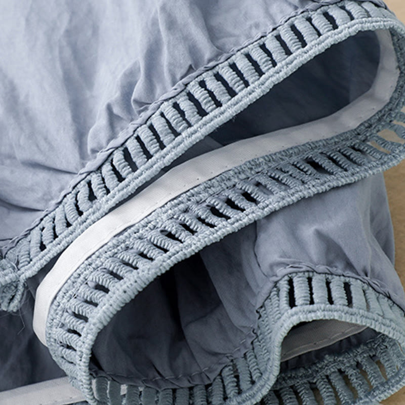 Pantalones de Buddha Stones para mujer, de pierna ancha, con bolsillos y dobladillo informal, diseño hueco, talla 7-8 - image 3