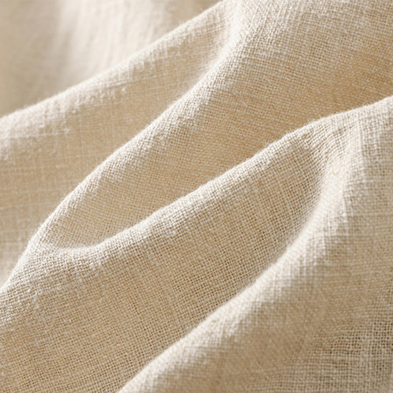 Pantalones harén de lino y algodón para mujer, de cintura alta, con diseño sencillo y sencillo, con bolsillos y Buddha Stones - image 7