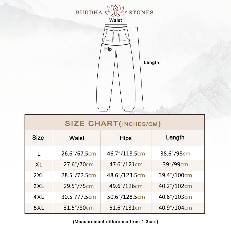 Pantalones de hombre con diseño de Buddha Stones y cordón ajustable con bolsillos - image 3