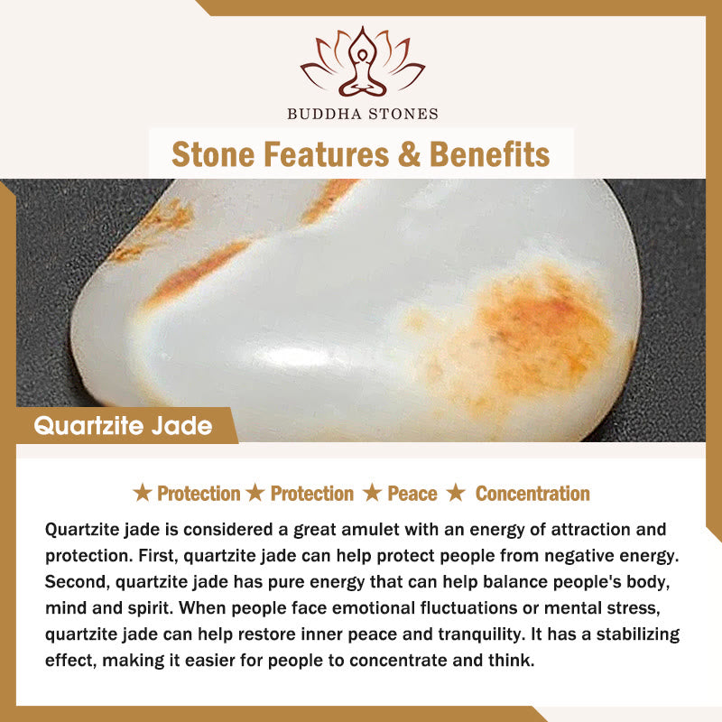 Pulsera de protección de jade y cuarcita con hebilla de paz de iris en plata de ley 925 con Buddha Stones - image 7