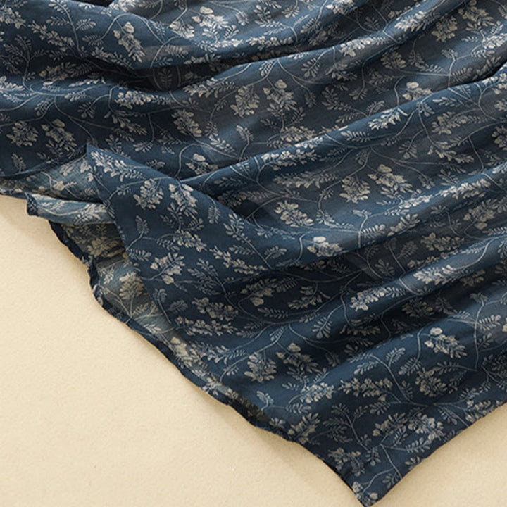 Falda de lino y algodón con cintura elástica para mujer, con estampado floral de Buddha Stones y bolsillos. - image 15