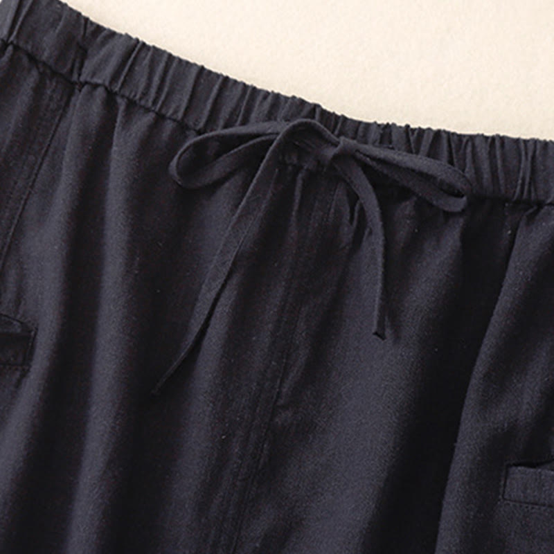 Falda de mujer con cintura elástica y corte en A, con cordón ajustable y estampado de Buddha Stones. - image 2