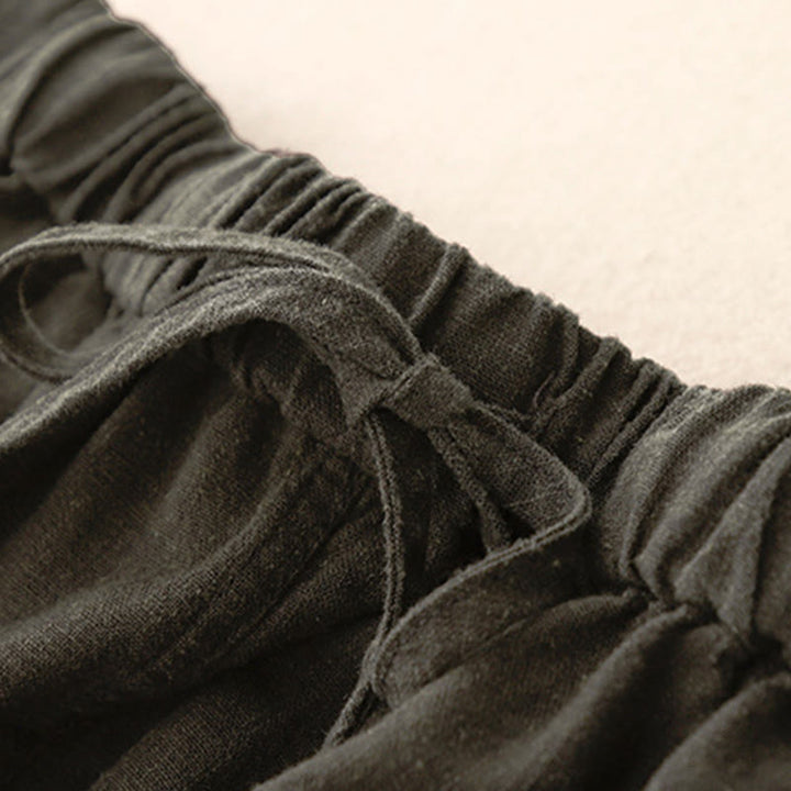 Falda de mujer con cintura elástica y corte en A, con cordón ajustable y estampado de Buddha Stones. - image 16