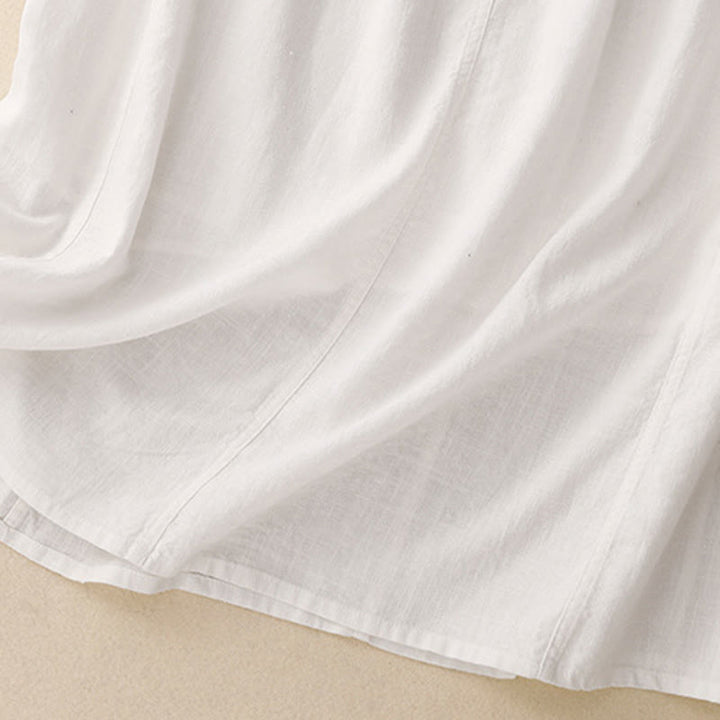 Falda de algodón con cintura elástica y cordón ajustable de Buddha Stones para mujer - image 11