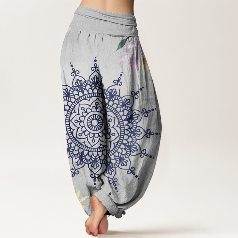 Pantalones harén informales con estampado de mandala y Buddha Stones para mujer - image 9