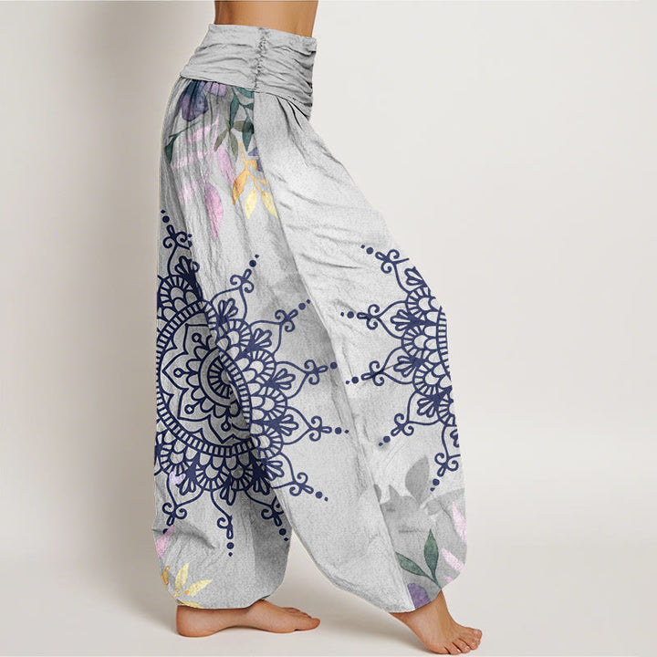 Pantalones harén informales con estampado de mandala y Buddha Stones para mujer - image 9
