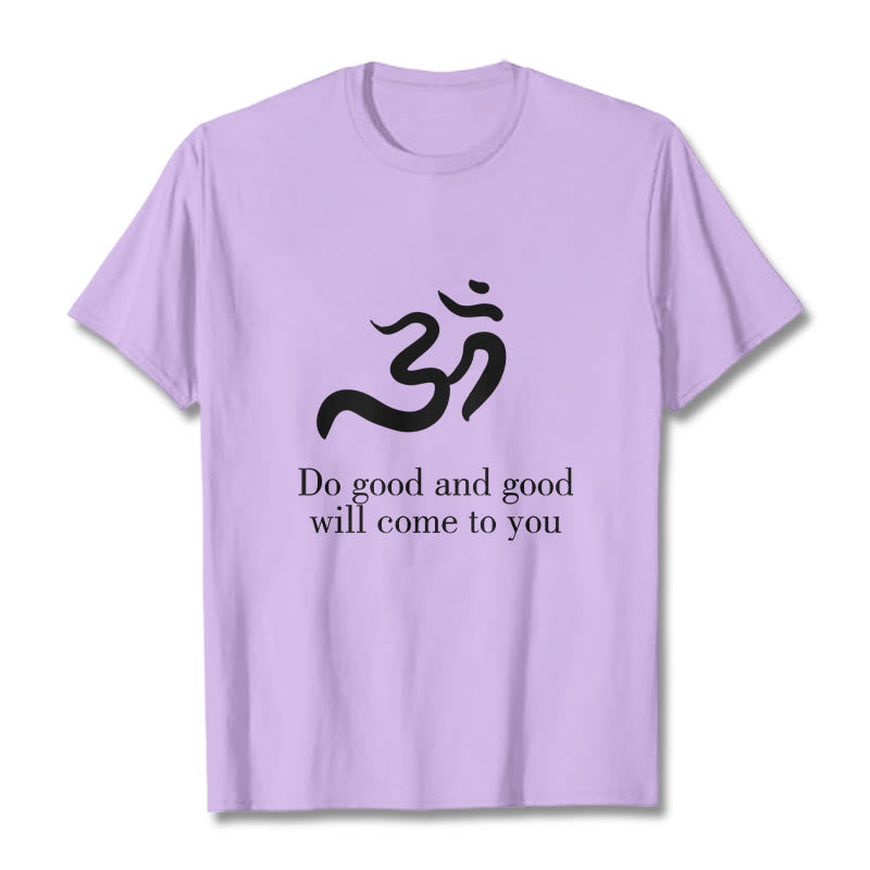 Camiseta de algodón con diseño espiritual sánscrito y símbolo Om de Buddha Stones - Ciruela - 2XL - image 17